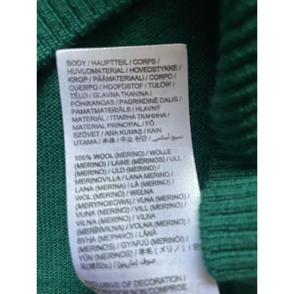Merino Wool Sweater Size XL Golf Classic J. Lindeberg Mens Green V Neck Masters
